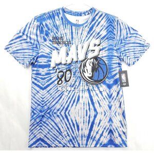 NEW U Brand Dallas Mavericks Shirt Mens Medium Blue White Tie Dye